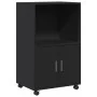 Armario con ruedas madera de ingeniería negro 55x40x91 cm by , Sideboards - Ref: Foro24-853183, Price: 67,29 €, Discount: %