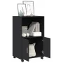 Armario con ruedas madera de ingeniería negro 55x40x91 cm by , Sideboards - Ref: Foro24-853183, Price: 67,29 €, Discount: %