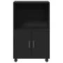Armario con ruedas madera de ingeniería negro 55x40x91 cm by , Sideboards - Ref: Foro24-853183, Price: 67,29 €, Discount: %