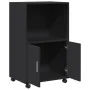 Armario con ruedas madera de ingeniería negro 55x40x91 cm by , Sideboards - Ref: Foro24-853183, Price: 67,29 €, Discount: %