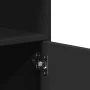 Armario con ruedas madera de ingeniería negro 55x40x91 cm by , Sideboards - Ref: Foro24-853183, Price: 67,29 €, Discount: %