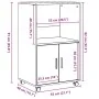 Armario con ruedas madera de ingeniería negro 55x40x91 cm by , Sideboards - Ref: Foro24-853183, Price: 67,29 €, Discount: %