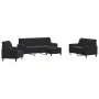 Juego de sofás con cojines 4 piezas terciopelo negro by , Sofas - Ref: Foro24-3278386, Price: 738,72 €, Discount: %