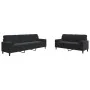 Juego de sofás con cojines 2 piezas terciopelo negro de , Sofás - Ref: Foro24-3278496, Precio: 524,47 €, Descuento: %