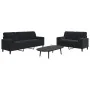 Juego de sofás con cojines 2 piezas terciopelo negro by , Sofas - Ref: Foro24-3278416, Price: 511,36 €, Discount: %