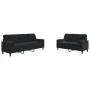 Juego de sofás con cojines 2 piezas terciopelo negro by , Sofas - Ref: Foro24-3278416, Price: 511,36 €, Discount: %