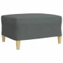 Juego de sofás 3 pzas con reposapiés y cojines tela gris claro by , Sofas - Ref: Foro24-3278344, Price: 545,33 €, Discount: %
