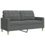 Juego de sofás con cojines 3 piezas tela gris oscuro de , Sofás - Ref: Foro24-3278304, Precio: 624,72 €, Descuento: %