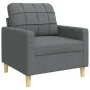 Juego de sofás 4 pzas con reposapiés y cojines tela gris oscuro by , Sofas - Ref: Foro24-3278312, Price: 676,63 €, Discount: %