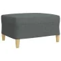 Juego de sofás 4 pzas con reposapiés y cojines tela gris oscuro by , Sofas - Ref: Foro24-3278312, Price: 676,63 €, Discount: %