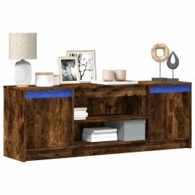 Mueble de TV LED madera ingeniería roble ahumado 139,5x34x50 cm de , Muebles TV - Ref: Foro24-852198, Precio: 95,14 €, Descue...