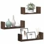 Estante de pared 3 unidades madera de ingeniería roble marrón by , Shelves and shelves - Ref: Foro24-853314, Price: 19,98 €, ...