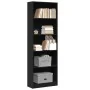 Estantería de madera de ingeniería negra 60x24x176 cm de , Librerías y estanterías - Ref: Foro24-857822, Precio: 76,35 €, Des...
