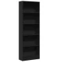 Estantería de madera de ingeniería negra 60x24x176 cm de , Librerías y estanterías - Ref: Foro24-857822, Precio: 76,35 €, Des...