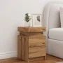 Mesilla de noche con LED madera marrón roble 35x39x55 cm de , Mesitas de noche - Ref: Foro24-857656, Precio: 70,53 €, Descuen...