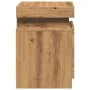 Mesilla de noche con LED madera marrón roble 35x39x55 cm de , Mesitas de noche - Ref: Foro24-857656, Precio: 70,53 €, Descuen...