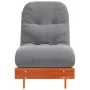 Futón sofá cama con colchón madera maciza marrón 60x206x11 cm de , Futones - Ref: Foro24-846748, Precio: 187,38 €, Descuento: %