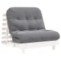 Futón sofá cama con colchón madera maciza blanco 80x206x11 cm de , Futones - Ref: Foro24-846757, Precio: 221,61 €, Descuento: %
