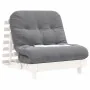 Futón sofá cama con colchón madera maciza blanco 80x206x11 cm de , Futones - Ref: Foro24-846757, Precio: 221,61 €, Descuento: %