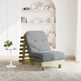Futón sofá cama con colchón madera impregnada pino 70x206x11 cm de , Futones - Ref: Foro24-846755, Precio: 175,58 €, Descuent...