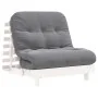 Futón sofá cama con colchón madera maciza blanco 90x206x11 cm de , Futones - Ref: Foro24-846762, Precio: 228,79 €, Descuento: %