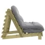 Futón sofá cama con colchón madera impregnada pino 80x206x11 cm de , Futones - Ref: Foro24-846760, Precio: 199,34 €, Descuent...