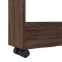 Carro de almacenaje estrecho 3 niveles madera marrón roble de , Carros de cocina y comedor - Ref: Foro24-855247, Precio: 49,5...