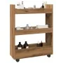 Carro de almacenaje estrecho 3 niveles madera roble artisian de , Carros de cocina y comedor - Ref: Foro24-855258, Precio: 57...