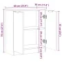 Aparador de madera de ingeniería envejecida 60x30x70 cm de , Aparadores - Ref: Foro24-856832, Precio: 72,58 €, Descuento: %
