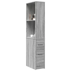 Armario de baño estrecho con ruedas madera gris Sonoma von , Schließfächer und Lagerschränke - Ref: Foro24-855300, Preis: 90,...