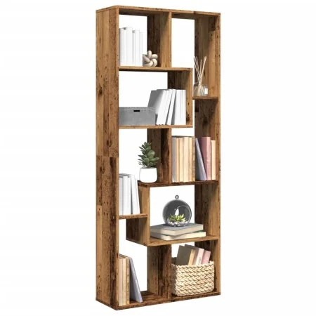 Librería divisora madera ingeniería envejecida 67x25x161,5 cm de , Librerías y estanterías - Ref: Foro24-858082, Precio: 87,4...
