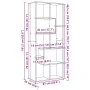 Librería divisora madera ingeniería envejecida 67x25x161,5 cm de , Librerías y estanterías - Ref: Foro24-858082, Precio: 87,4...