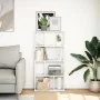 Estantería de madera de ingeniería blanca 60x20x120 cm de , Librerías y estanterías - Ref: Foro24-858147, Precio: 62,75 €, De...
