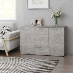 Aparador de madera contrachapada gris hormigón 120x35,5x75 cm de , Aparadores - Ref: Foro24-801332, Precio: 178,89 €, Descuen...