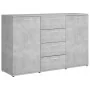 Aparador de madera contrachapada gris hormigón 120x35,5x75 cm de , Aparadores - Ref: Foro24-801332, Precio: 178,89 €, Descuen...