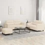 Juego de sofás con cojines 3 piezas tela microfibra beige de , Sofás - Ref: Foro24-3202325, Precio: 590,66 €, Descuento: %