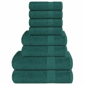 Juego de toallas 8 piezas 100% algodón verde 360 gsm de , Toallas de baño y manoplas - Ref: Foro24-137069, Precio: 38,53 €, D...