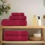 Juego de toallas 6 piezas 100% algodón burdeos 360 gsm de , Toallas de baño y manoplas - Ref: Foro24-137081, Precio: 35,55 €,...
