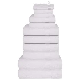 Juego de toallas 12 piezas 100% algodón blanco 360 gsm de , Toallas de baño y manoplas - Ref: Foro24-137095, Precio: 49,56 €,...