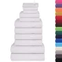Juego de toallas 12 piezas 100% algodón blanco 360 gsm de , Toallas de baño y manoplas - Ref: Foro24-137095, Precio: 49,56 €,...