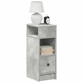 Mesilla de noche con cajón gris hormigón 25x31x66 cm by , Nightstands - Ref: Foro24-858620, Price: 58,38 €, Discount: %