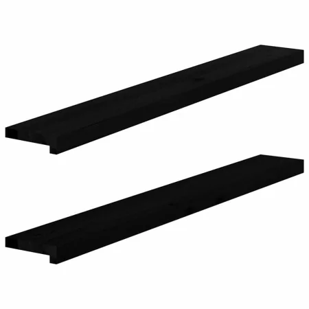 Alféizares de ventana 2 uds madera maciza roble marrón oscuro by , Marcos de ventanas - Ref: Foro24-4009170, Price: 60,66 €, ...