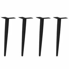 Patas para mesa de centro cónicas 4 uds acero negro 30-31 cm de , Patas para mesas - Ref: Foro24-4012508, Precio: 39,53 €, De...