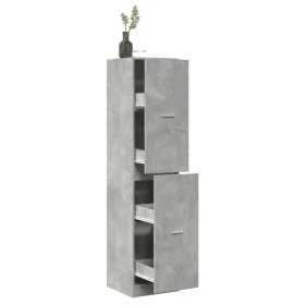 Armario botiquín madera ingeniería gris hormigón 40x41x144,5 cm by , Lockers and storage cabinets - Ref: Foro24-3309648, Pric...