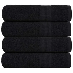 Toallas de ducha 4 uds 100% algodón negro 70x140 cm 360 gsm de , Toallas - Ref: Foro24-136954, Precio: 35,34 €, Descuento: %