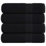 Toallas de ducha 4 uds 100% algodón negro 70x140 cm 360 gsm de , Toallas - Ref: Foro24-136954, Precio: 35,34 €, Descuento: %