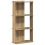 Librería 3niveles madera ingeniería roble artesanal 60x30x120cm de , Librerías y estanterías - Ref: Foro24-860273, Precio: 62...