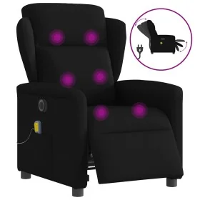 Sillón reclinable de masaje eléctrico tela negro by , Armchairs - Ref: Foro24-3303126, Price: 255,52 €, Discount: %