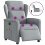 Sillón reclinable de masaje eléctrico tela gris claro de , Sillones - Ref: Foro24-3303124, Precio: 255,52 €, Descuento: %