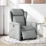 Sillón reclinable de masaje eléctrico tela gris claro de , Sillones - Ref: Foro24-3303124, Precio: 255,52 €, Descuento: %